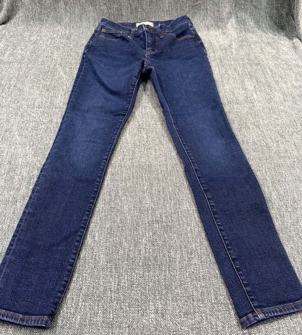 Madewell 9" Mid-Rise Skinny Jeans Size 25 Dark Wash Denim